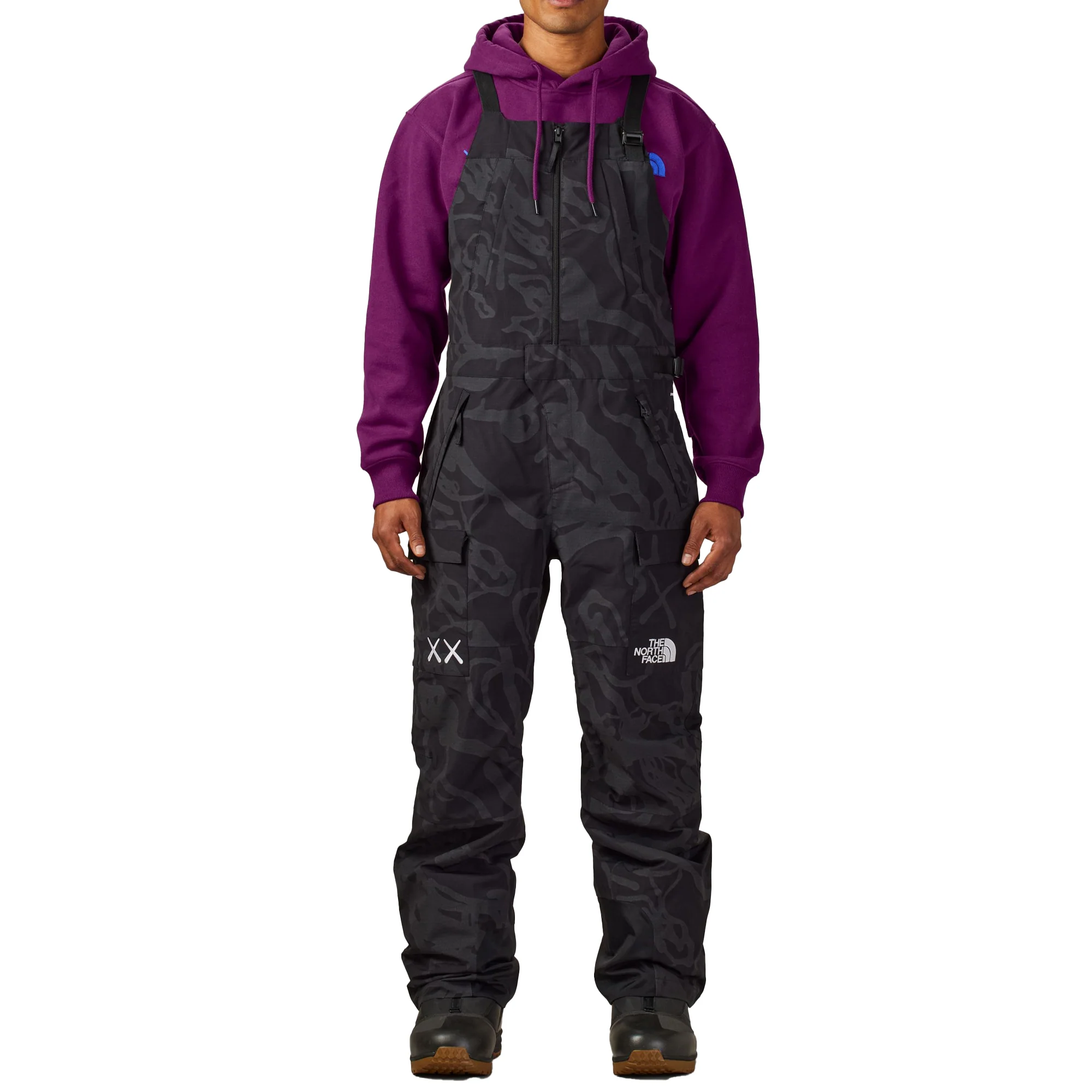 The North Face XX Kaws Freeride Bib 'Black Dragline Print' - Image 2