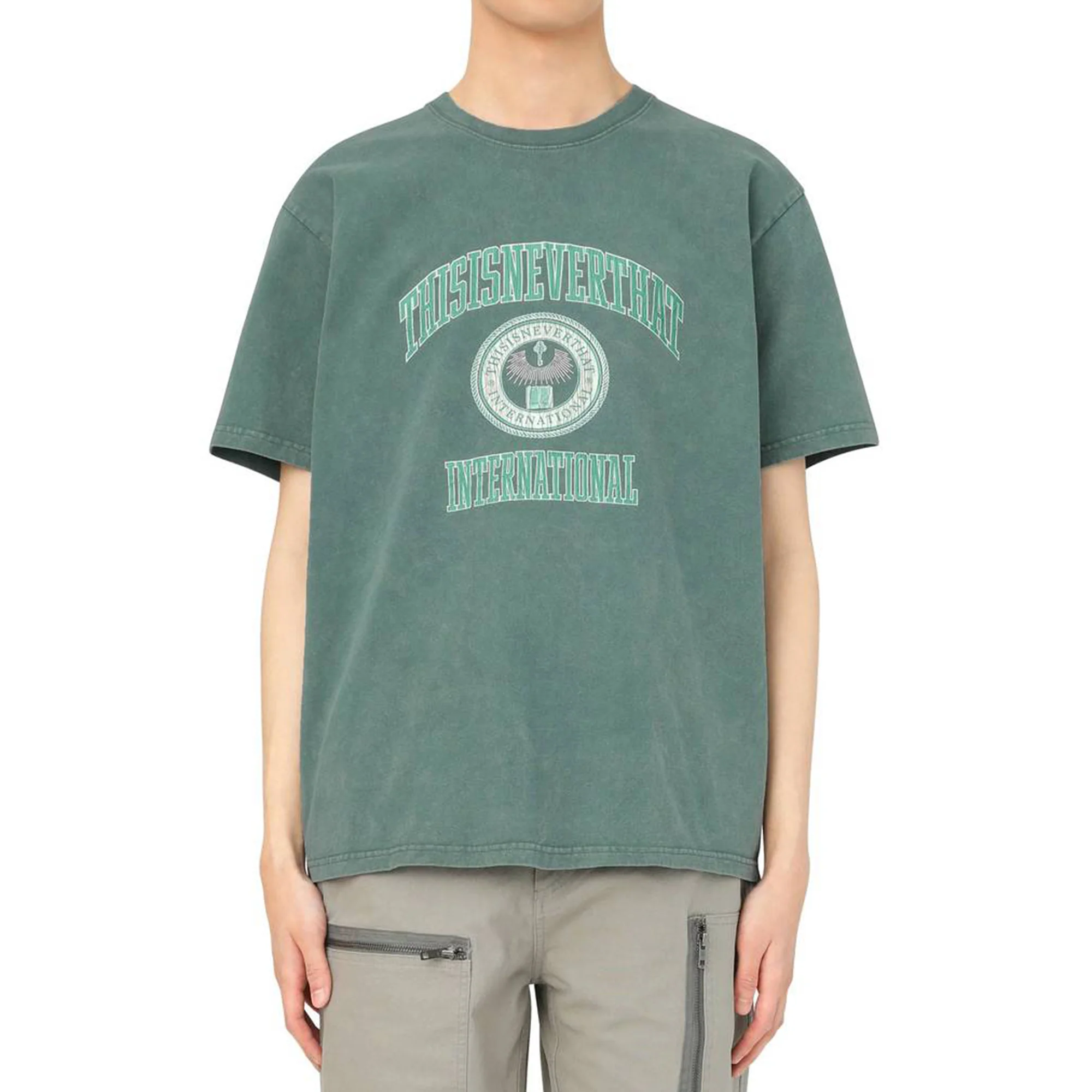 Thisisneverthat Mens Acid Washed Tee 'Dark Teal' - Image 3