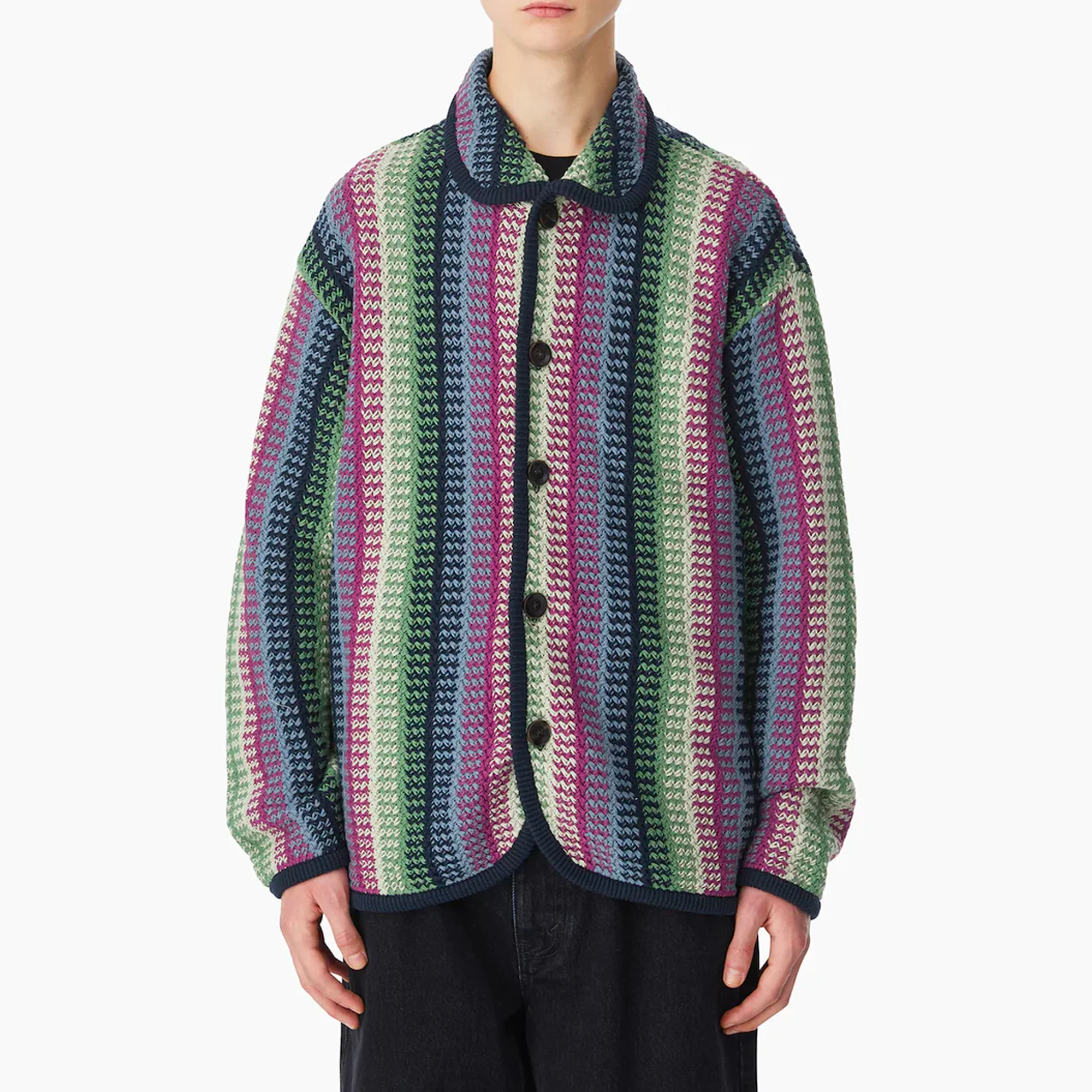 Thisisneverthat Mens Crochet Knit Jacket - Image 2