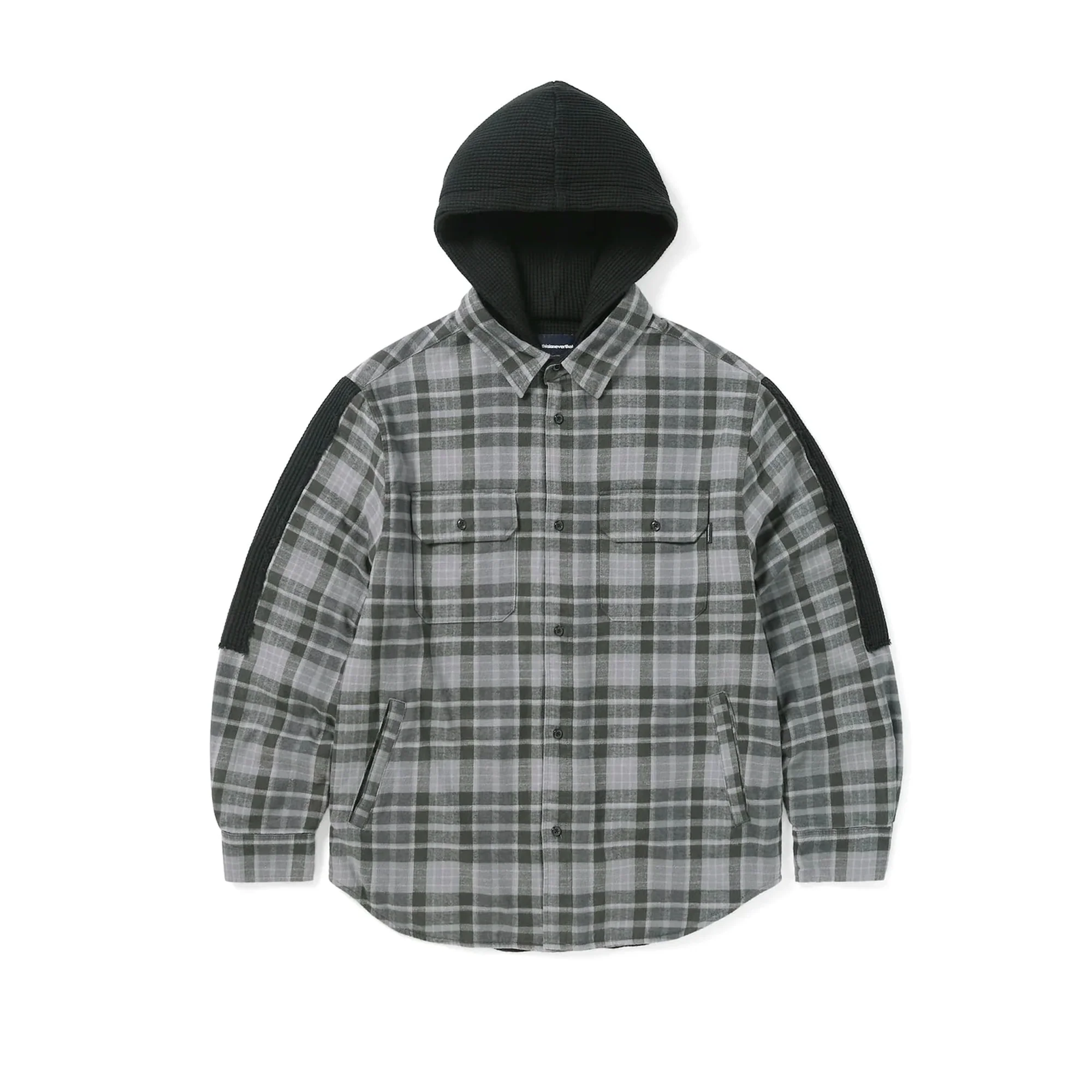 Thisisneverthat Mens FCP Plaid Check Hood Shirt