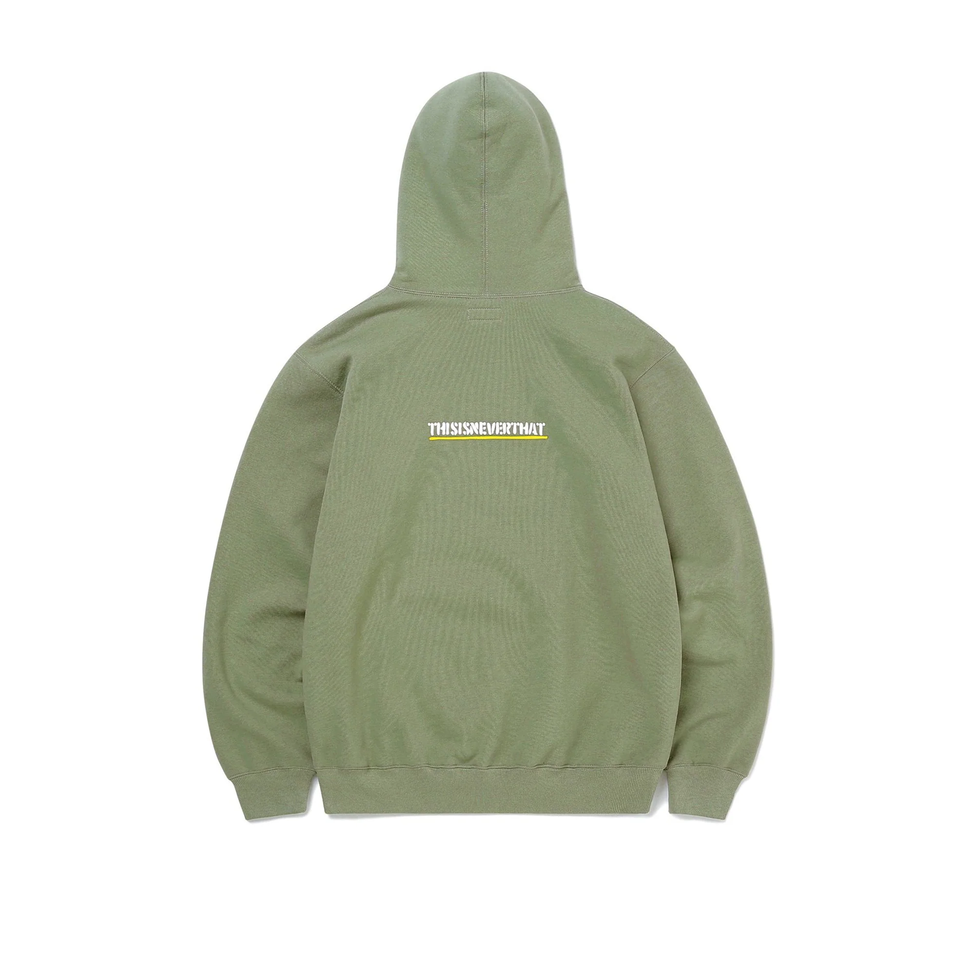 Thisisneverthat Mens Goodman Hooded Sweatshirt 'Light Olive' - Image 2