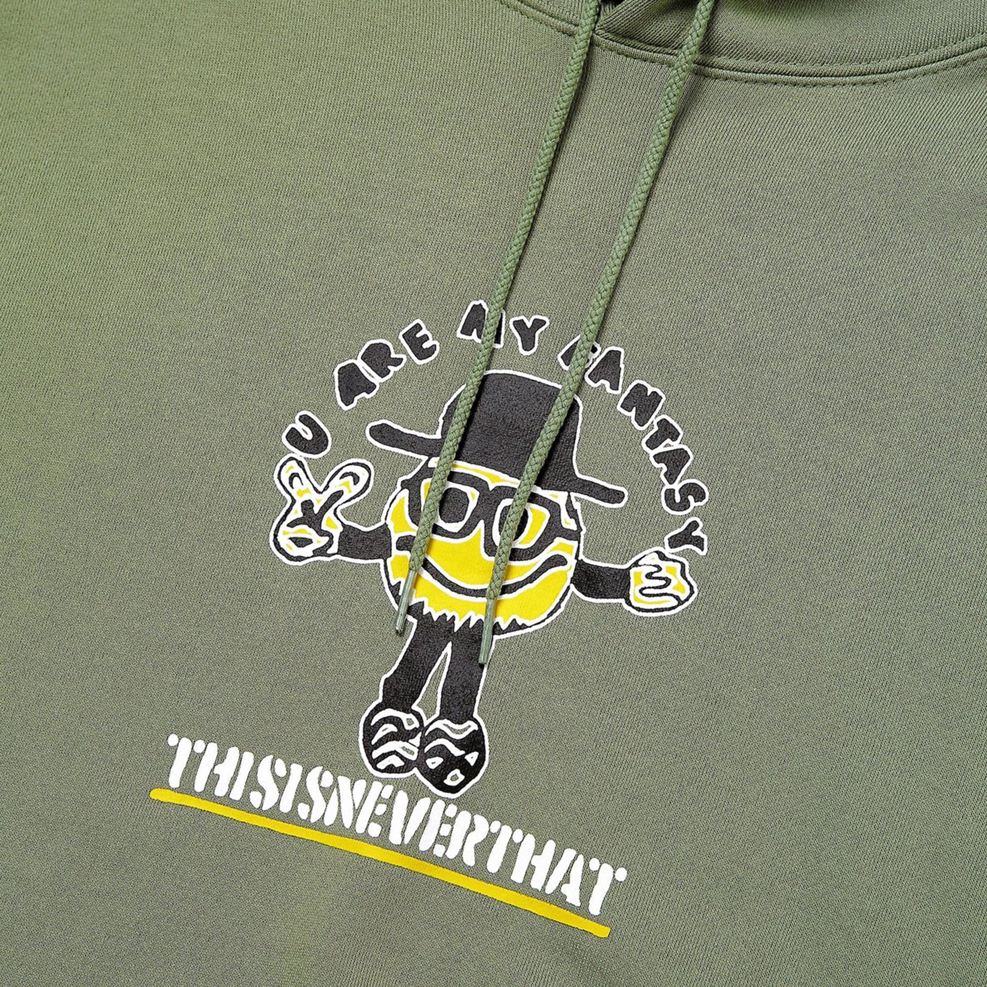 Thisisneverthat Mens Goodman Hooded Sweatshirt 'Light Olive' - Image 4