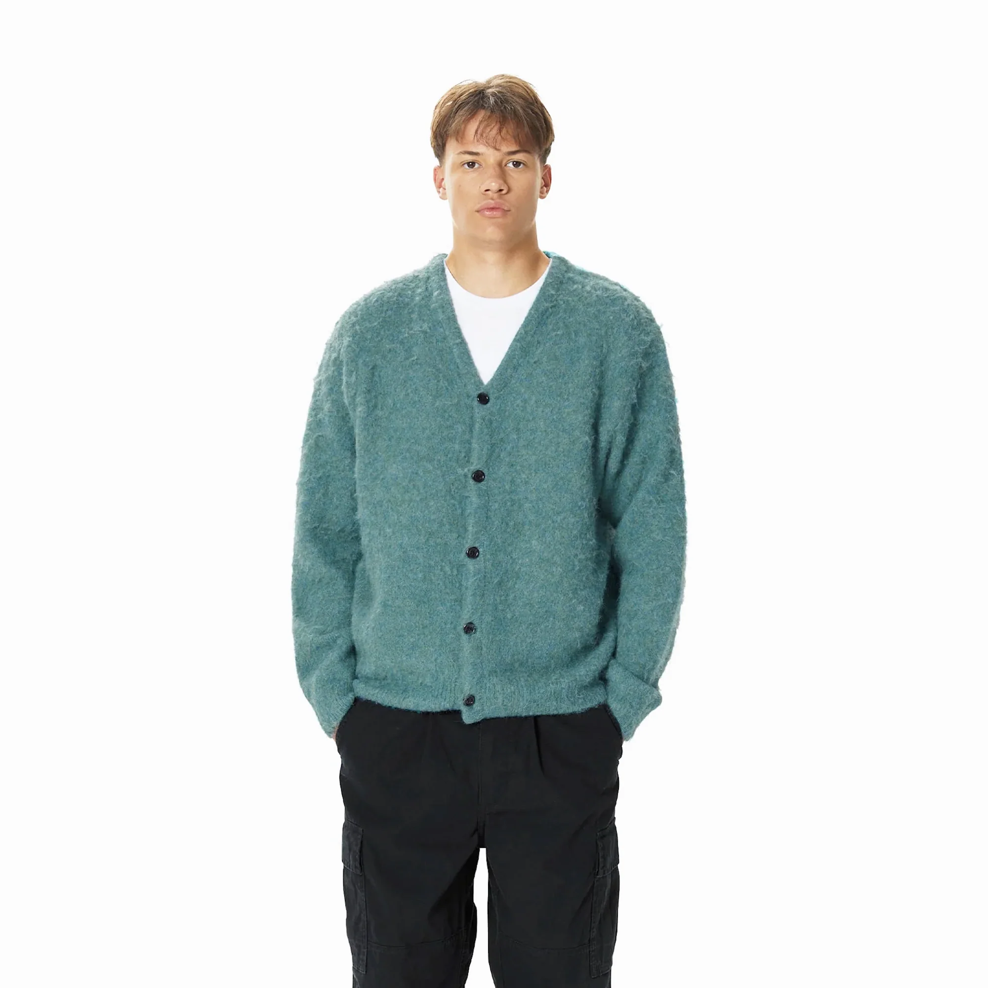 Thisisneverthat Mens Hairy Knit Cardigan - Image 2