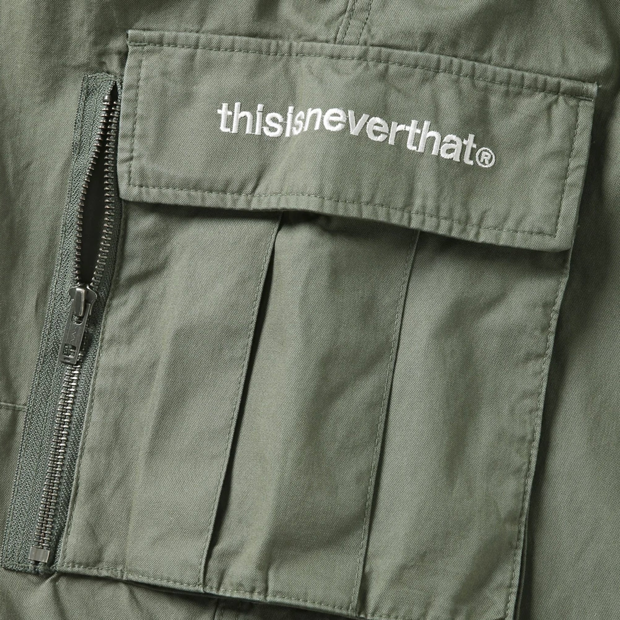 Thisisneverthat Mens Multi Zip Cargo Pant 'Olive' - Image 3