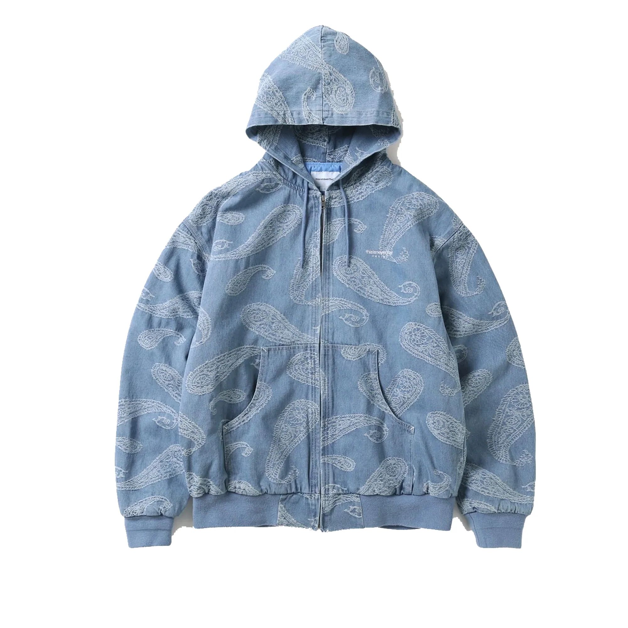 Thisisneverthat Mens Paisley Denim Jacket 'Light Blue'