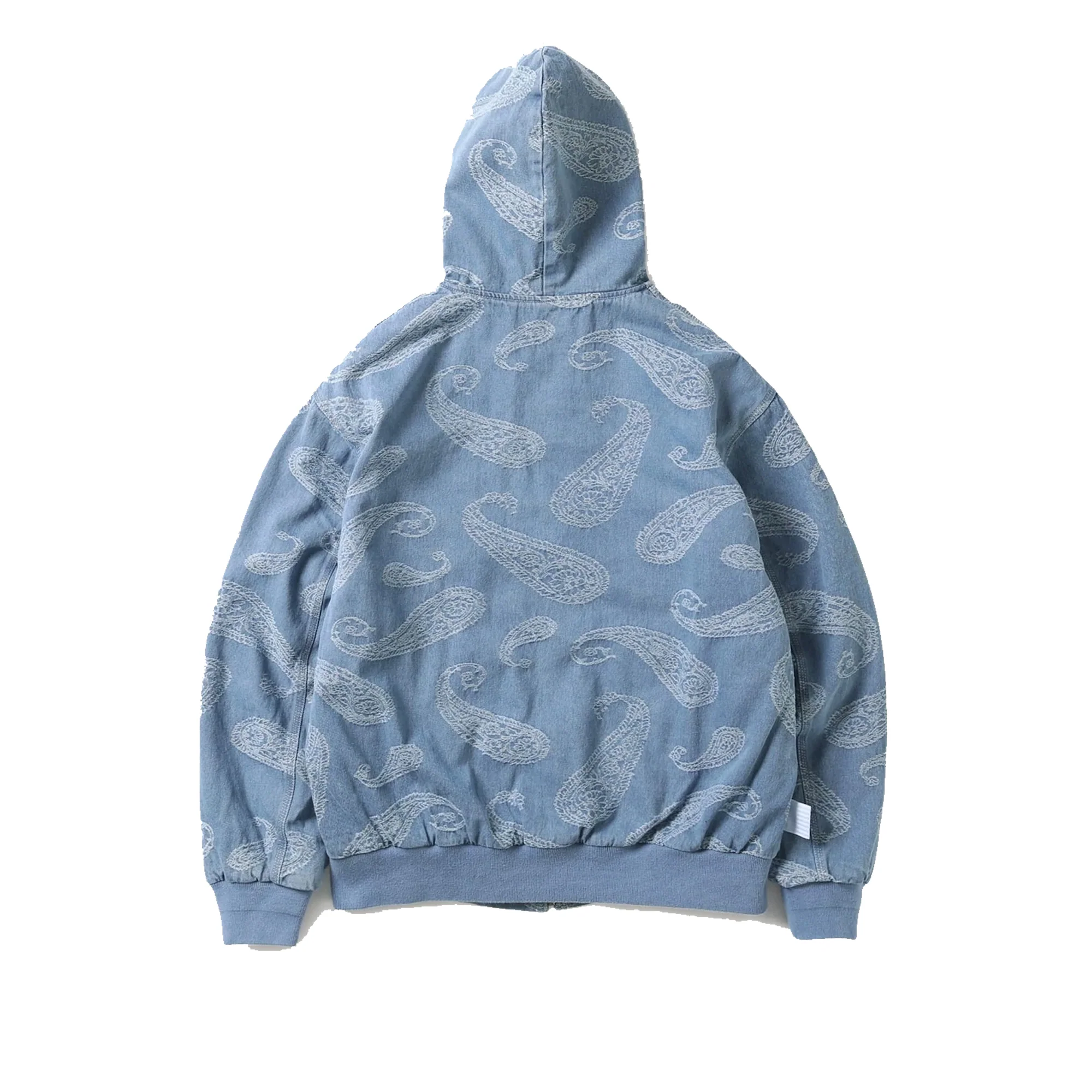 Thisisneverthat Mens Paisley Denim Jacket 'Light Blue' - Image 2