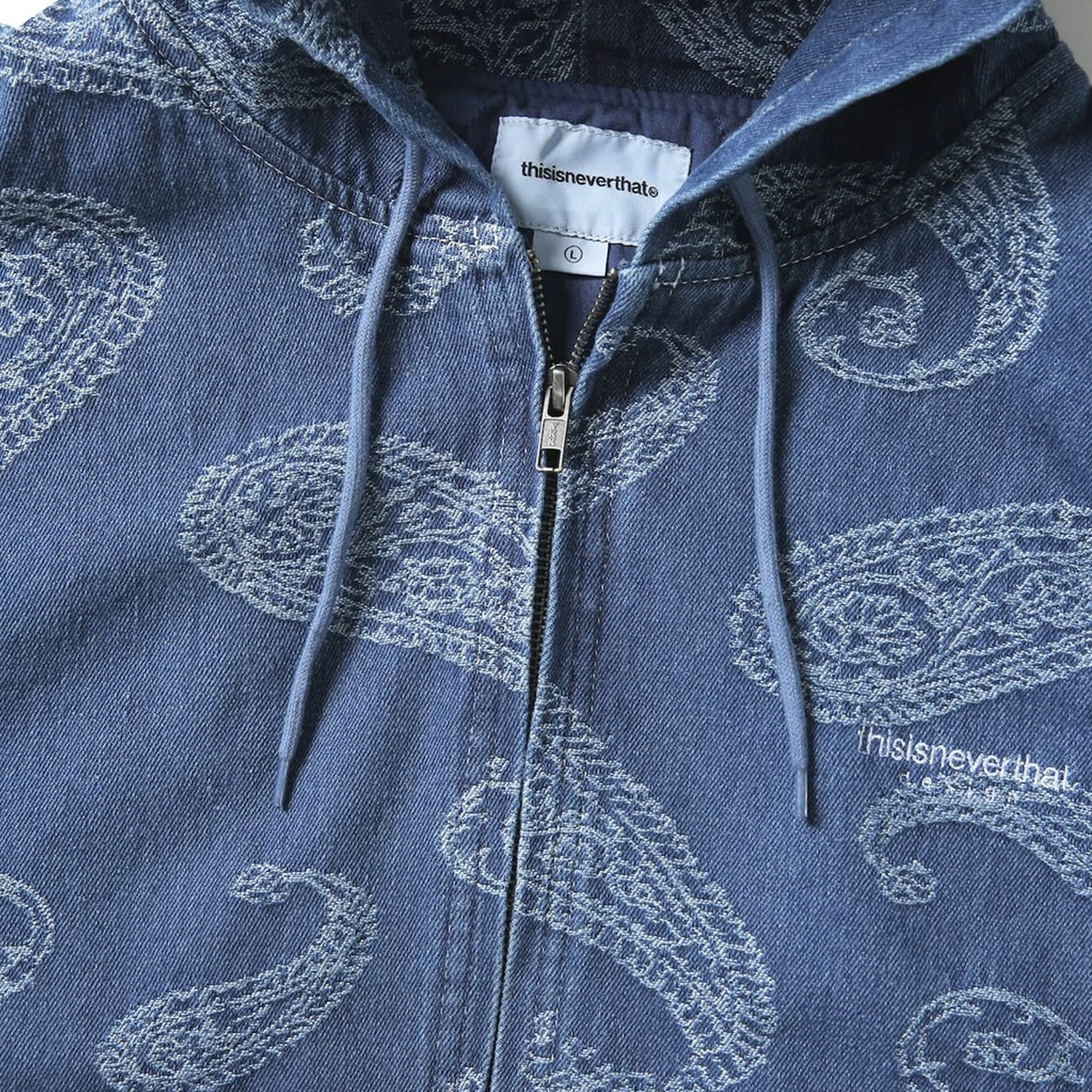 Thisisneverthat Mens Paisley Denim Jacket 'Blue' - Image 3