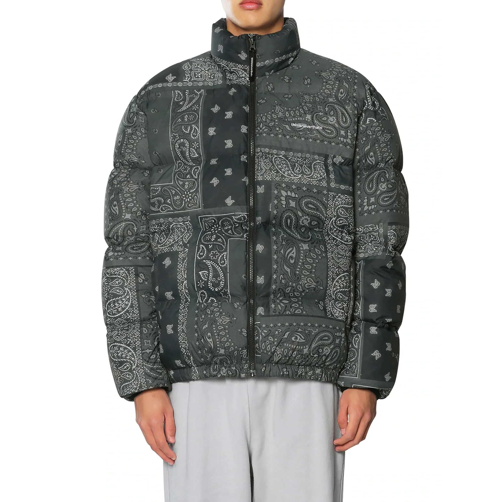 Thisisneverthat Mens PERTEX® T Down Jacket 'Bandana Black' - Image 4
