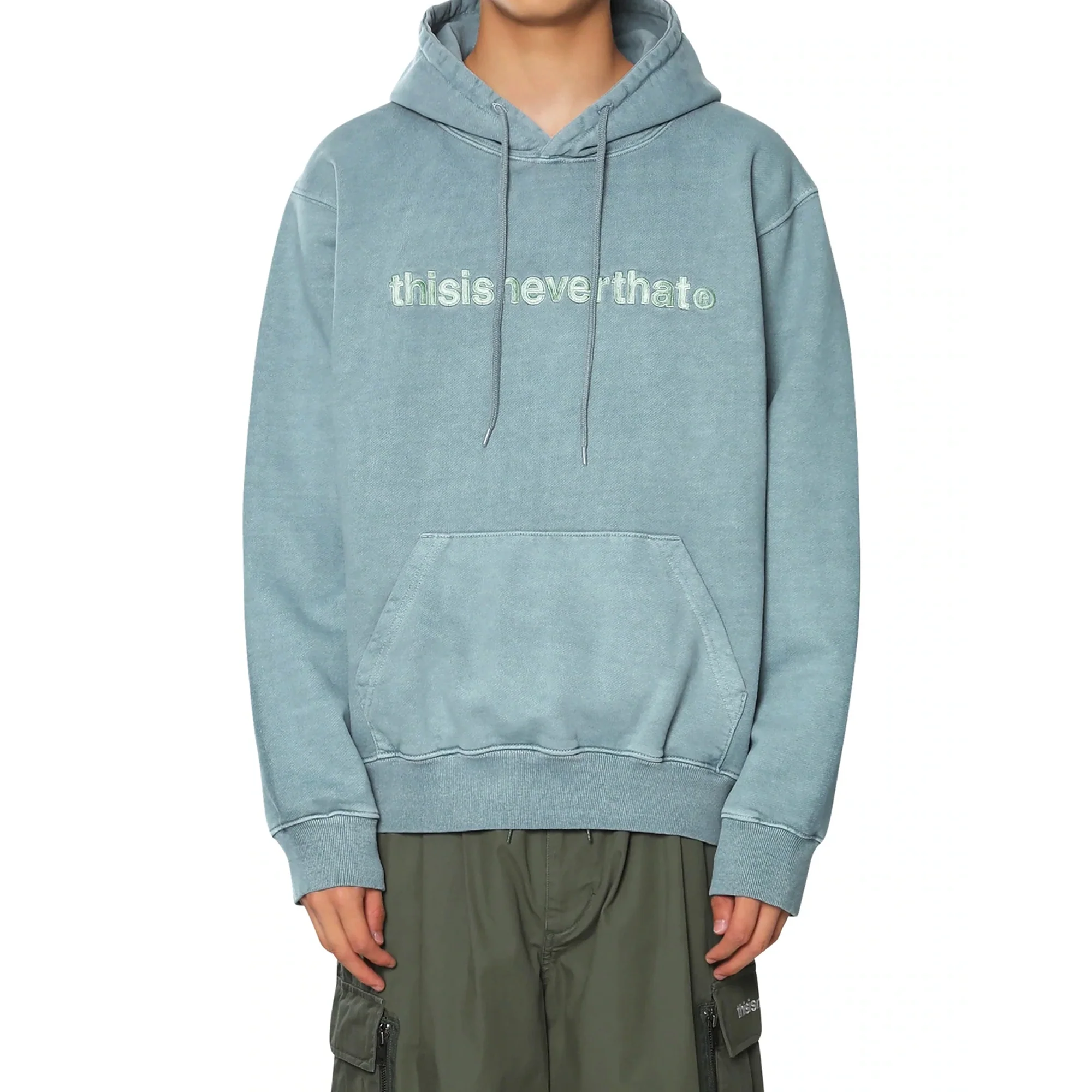 Thisisneverthat Mens T-Logo Hoodie 'Slate' - Image 4