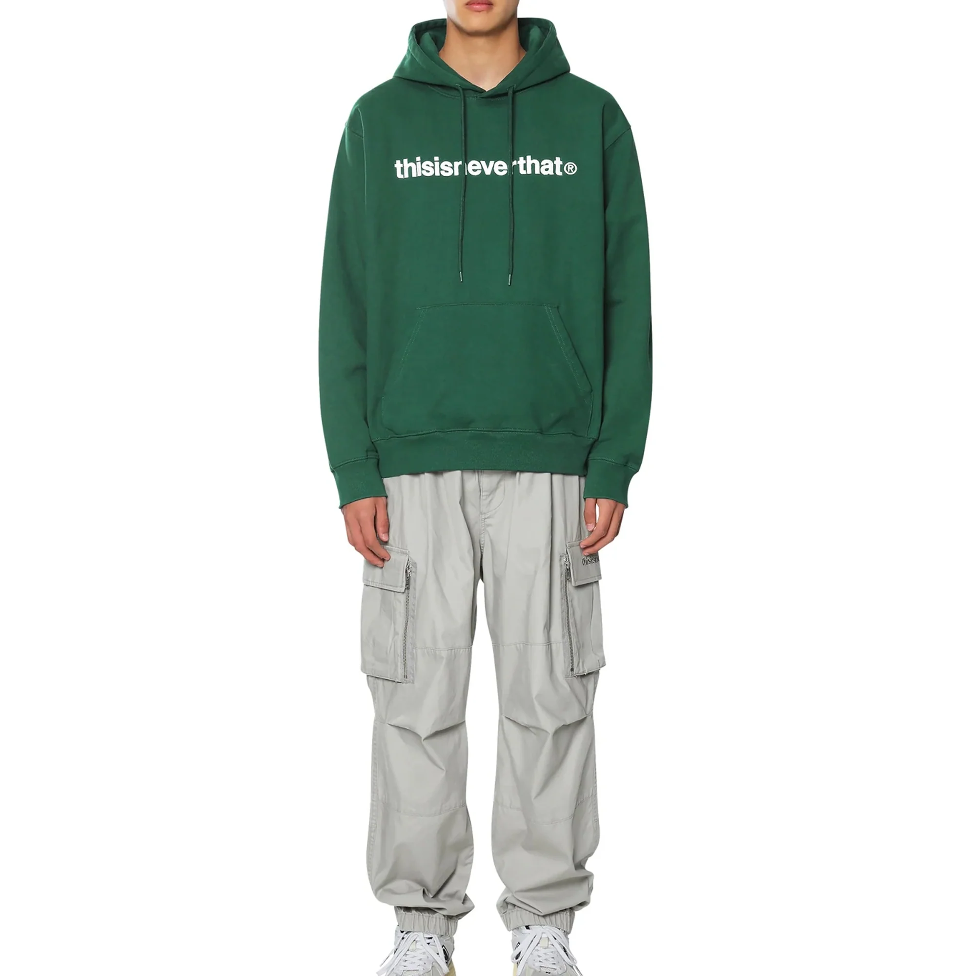 Thisisneverthat Mens T-Logo Hoodie 'Forest' - Image 4
