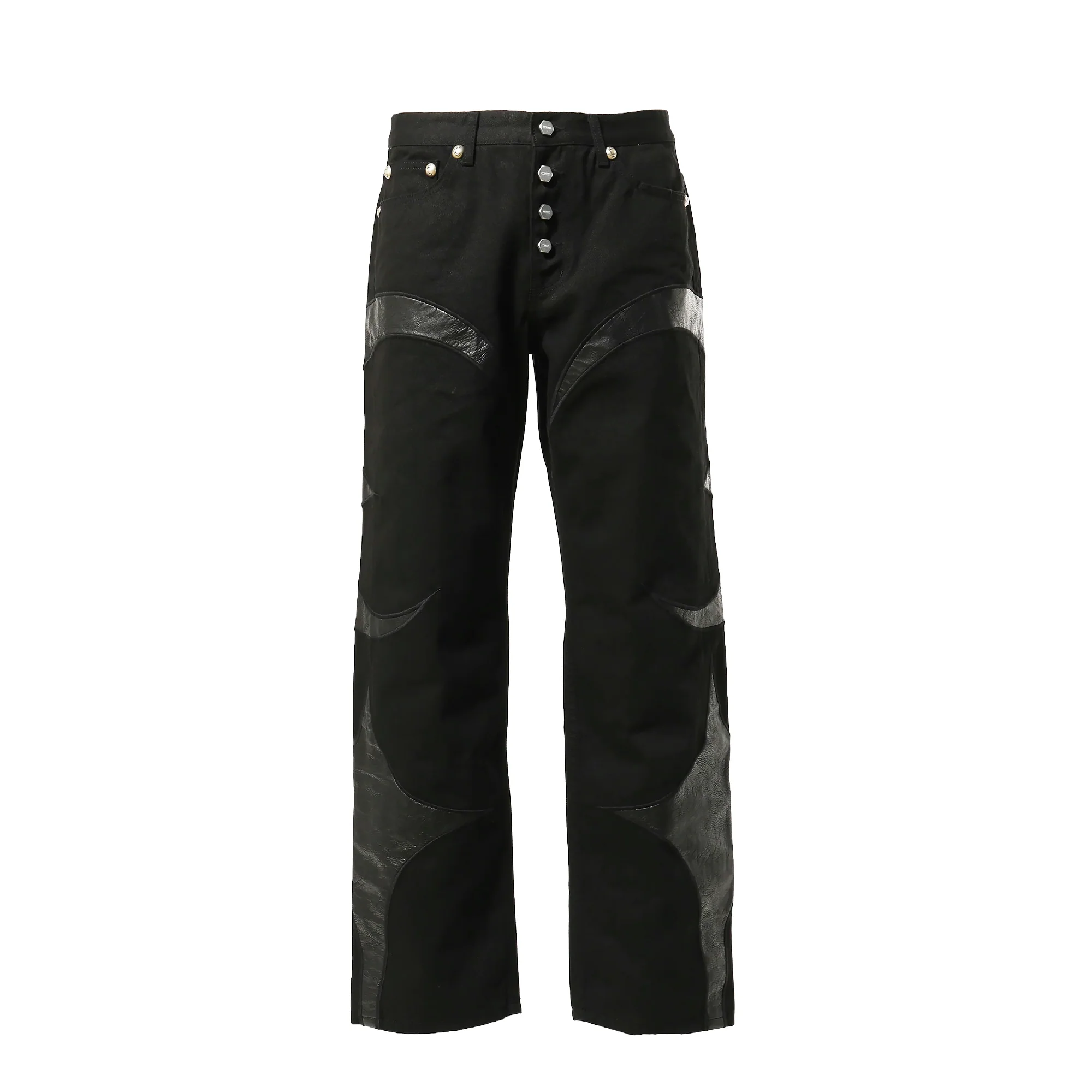 Thug Club Mens Leather Washing Denim Pants