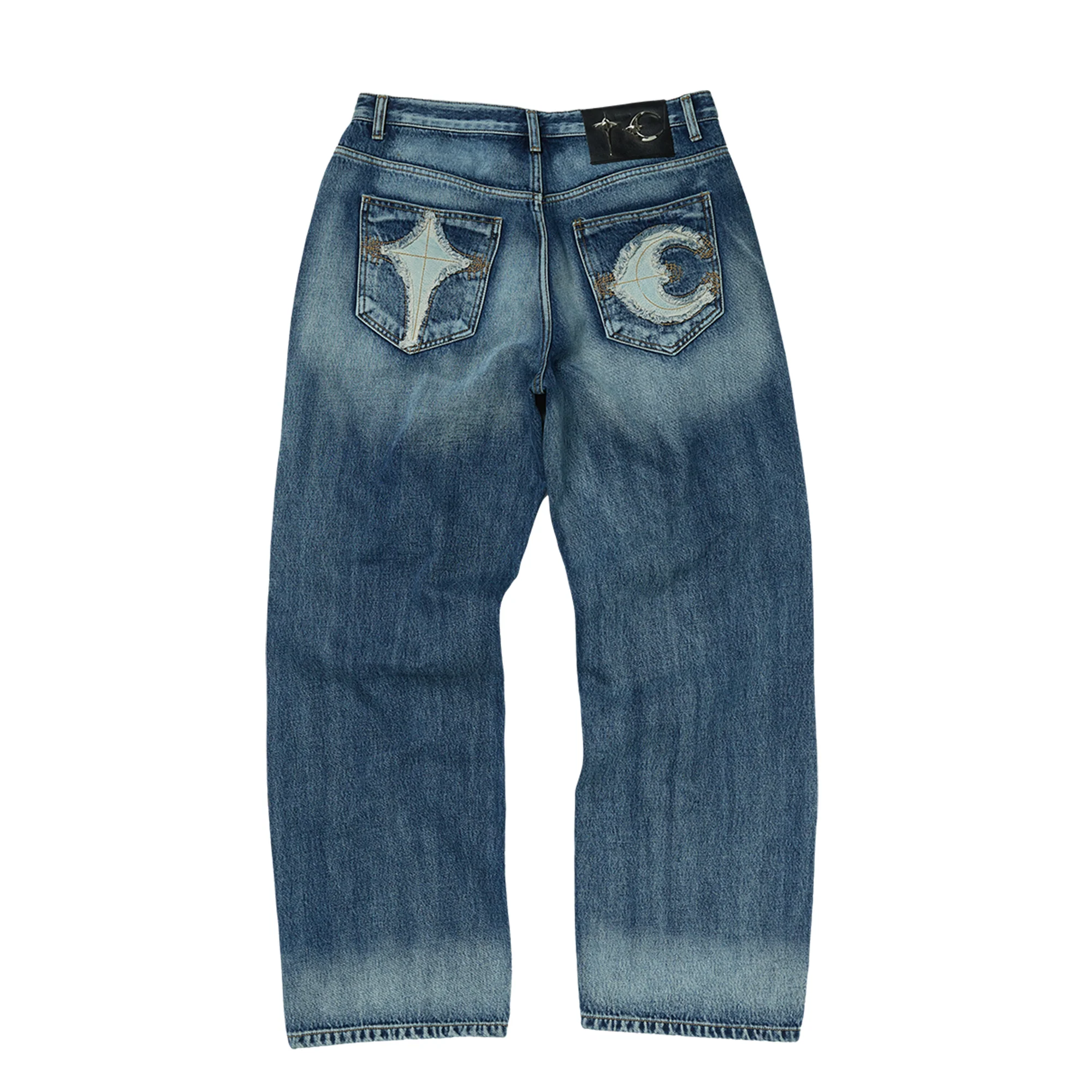 Thug Club Mens Bone Leather Denim Pants - Image 2