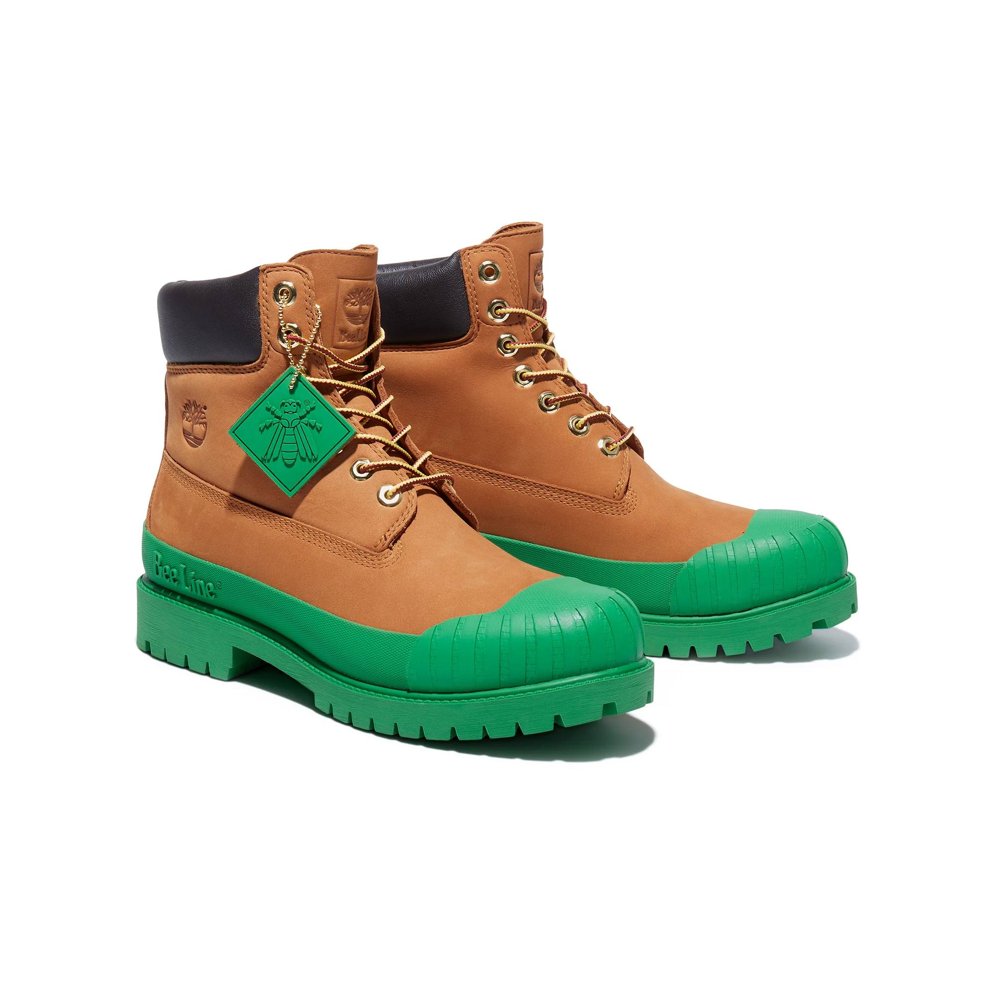 Timberland Mens 6" Premium Rubbertoe WP Wheat Boots - Image 2