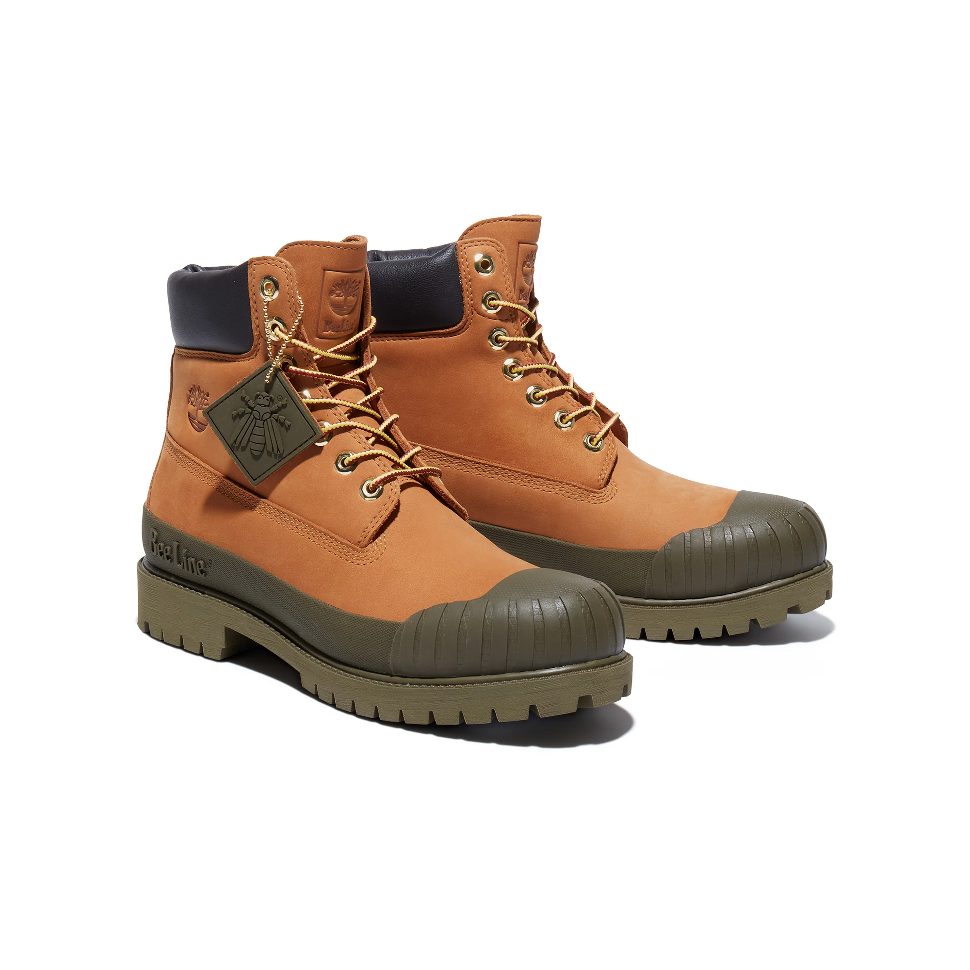 Timberland Men 6" Premium Rubbertoe WP Wheat Boots - Image 2