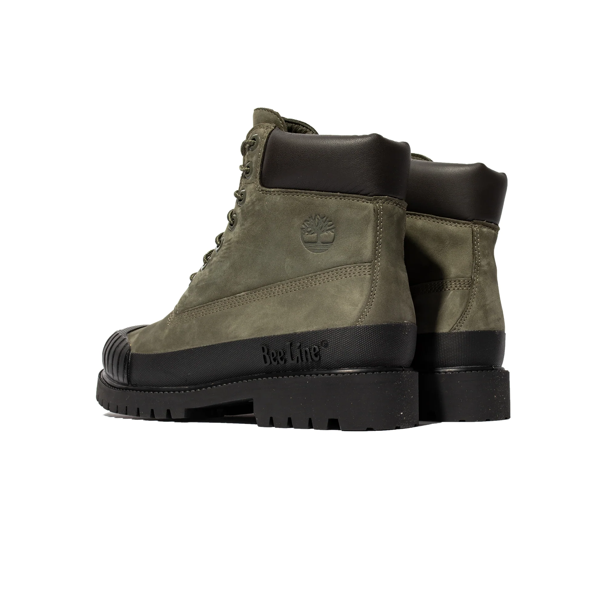 Timberland x Beeline Mens 6" Prem Rubber Toe WP Shoes 'Dk grn/black - Image 3