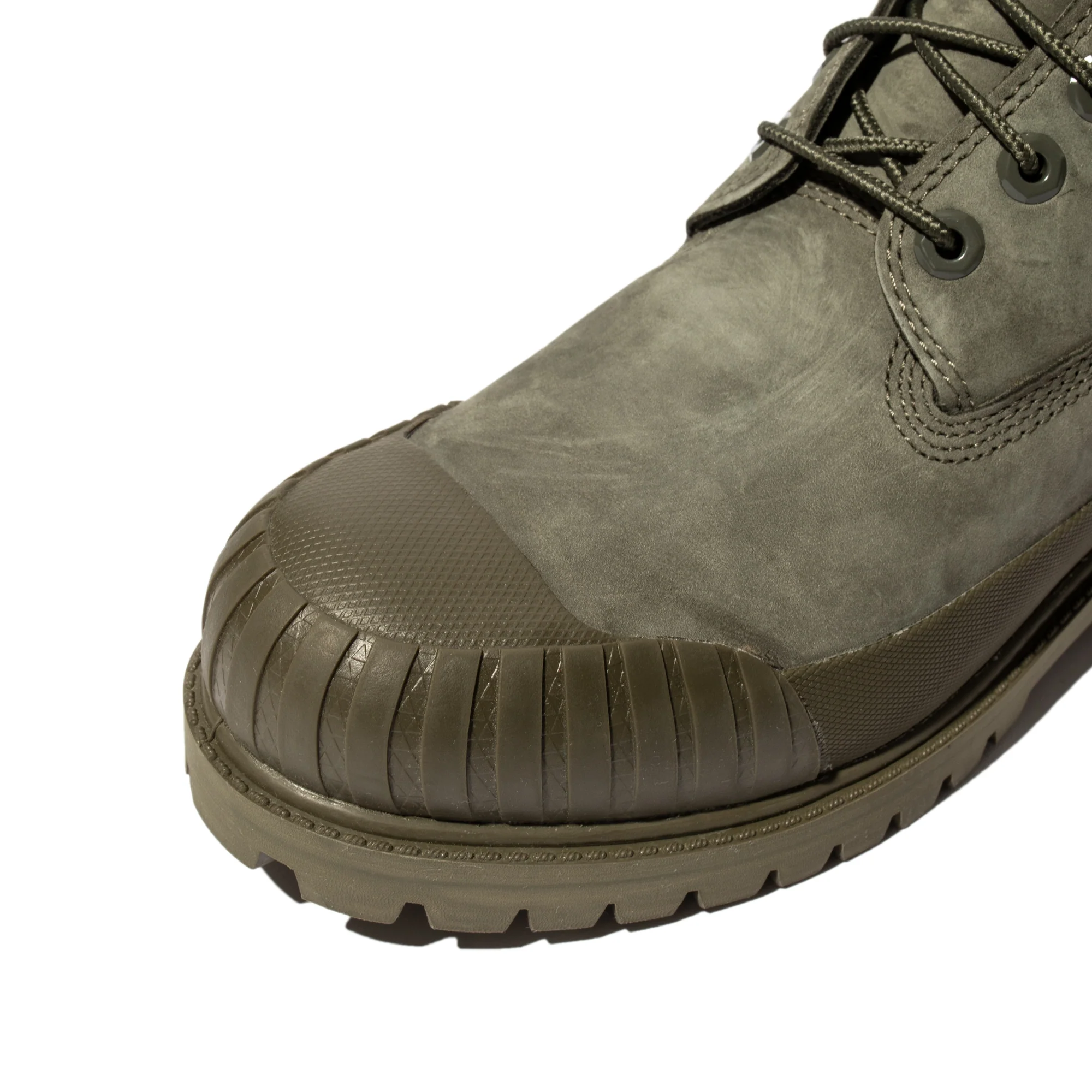 Timberland x Beeline Mens 6" Prem Rubber Toe WP Shoes 'Dk grn/grn' - Image 4