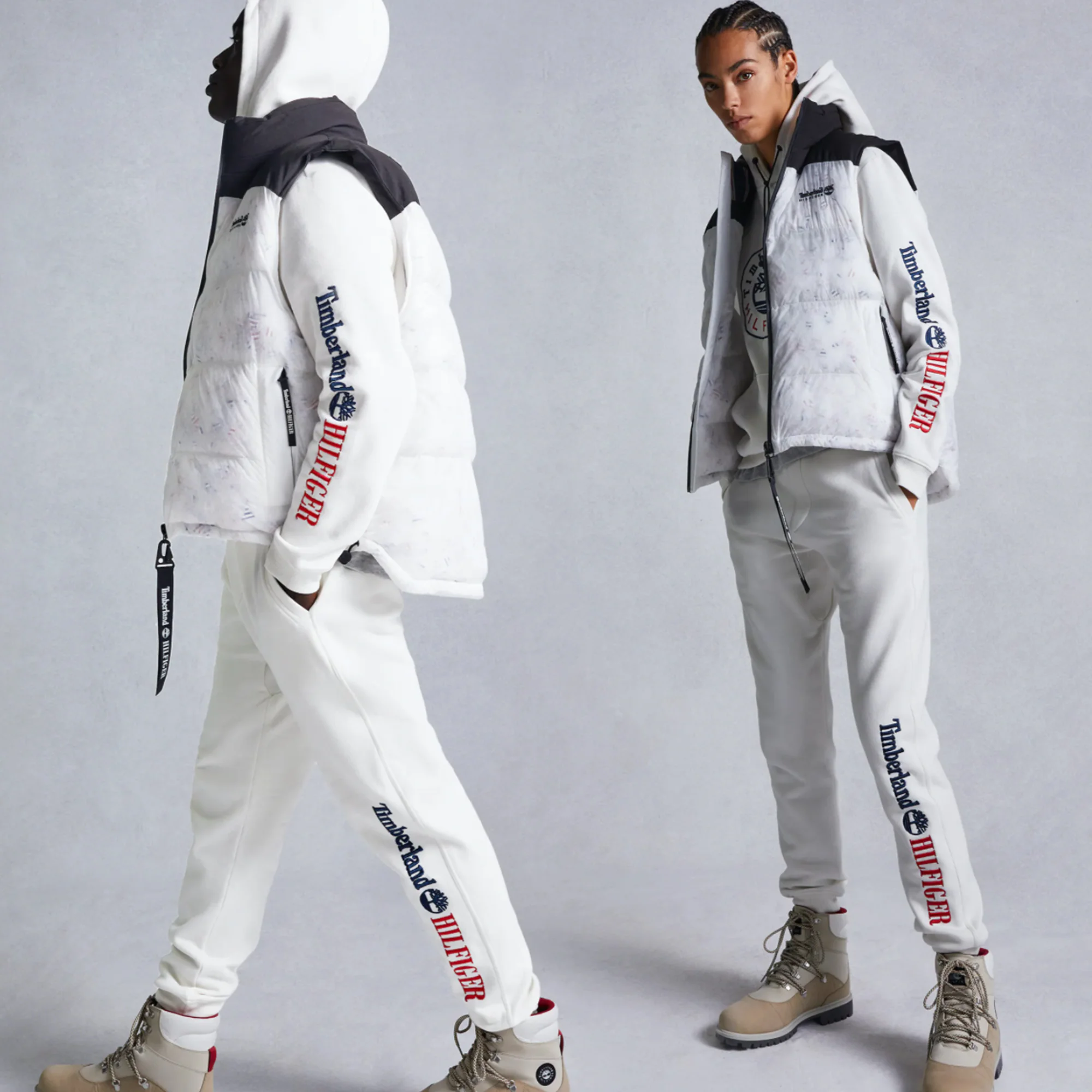Tommy Hilfiger x Timberland Ri Logo Sweatpants 'Ivory' - Image 4