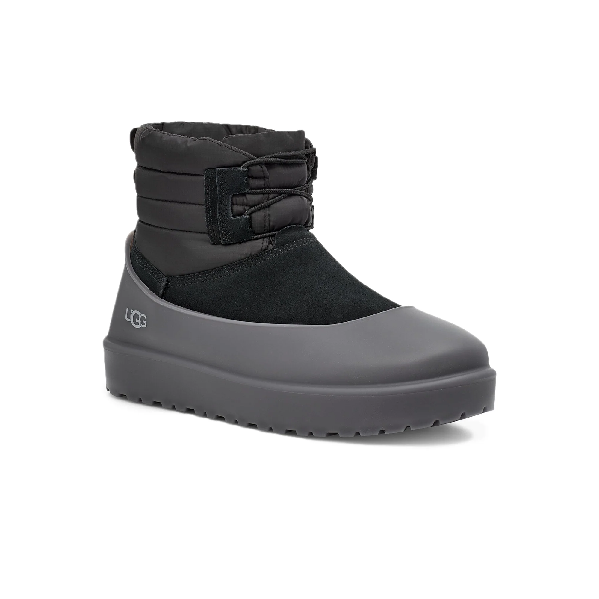 Ugg Mens Classic Mini Lace-Up Weather Boots 'Black' - Image 2