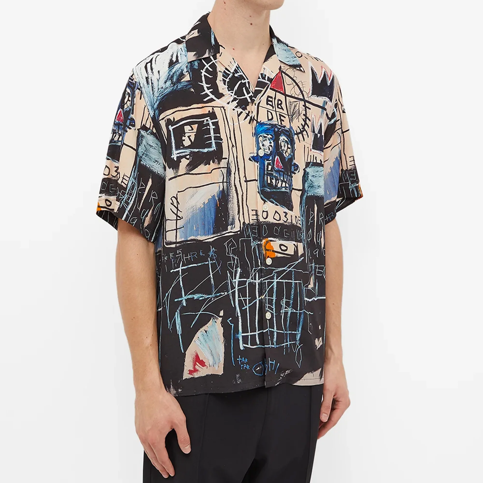Wacko Maria Mens Jean-Michel Basquiat SS Hawaiian Shirt - Image 2