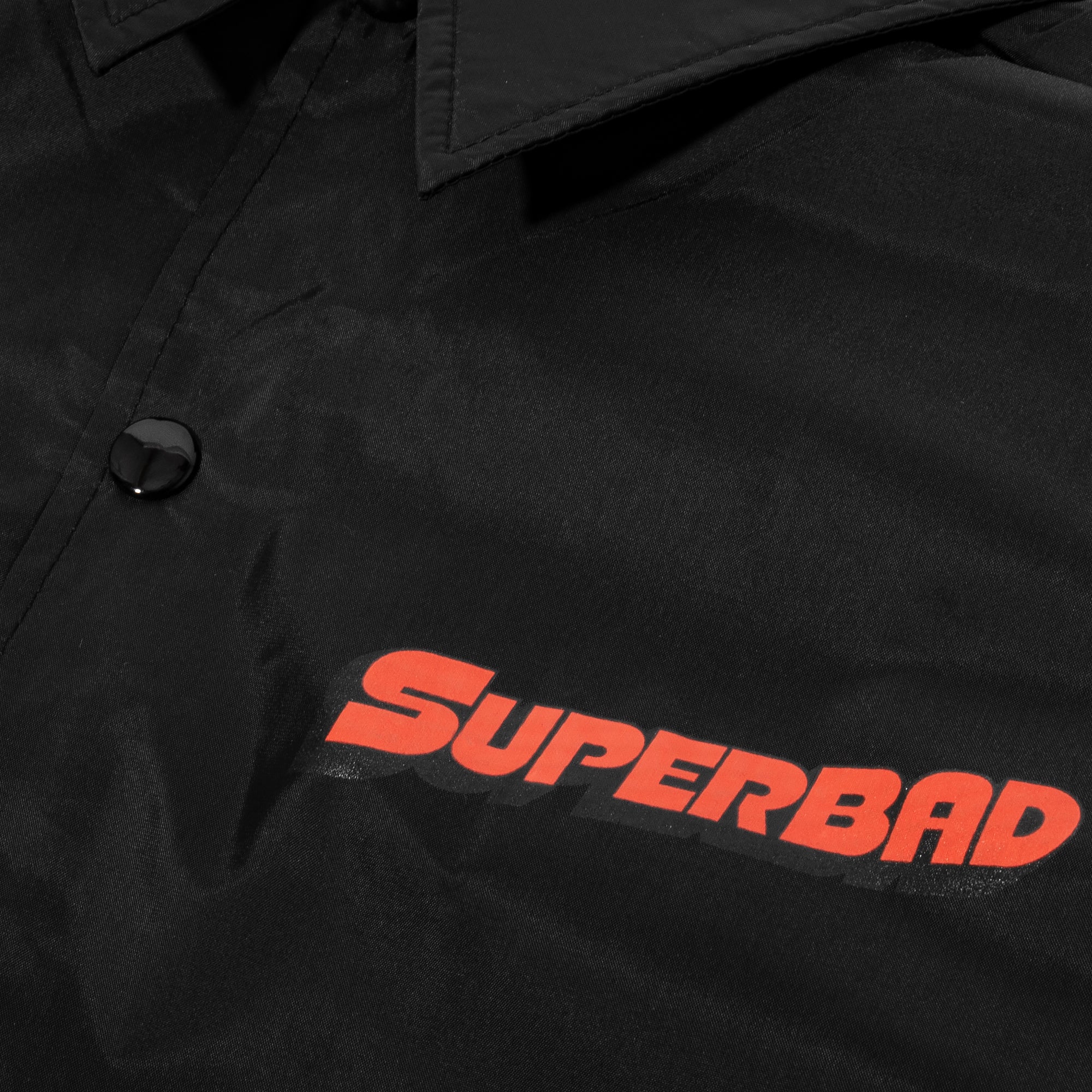 Wacko Maria Mens Super Bad Coach Jacket 'Black' - Image 3