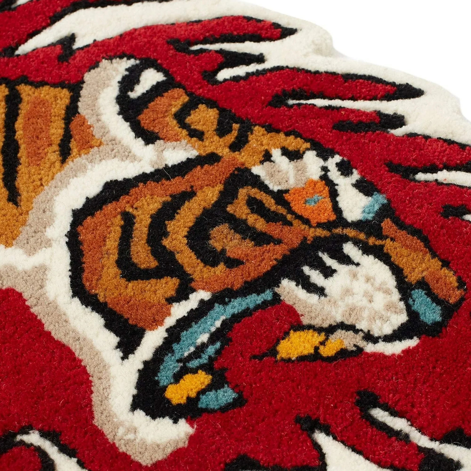 Wacko Maria x Tim Lehi Flaming Tiger Rug - Image 2