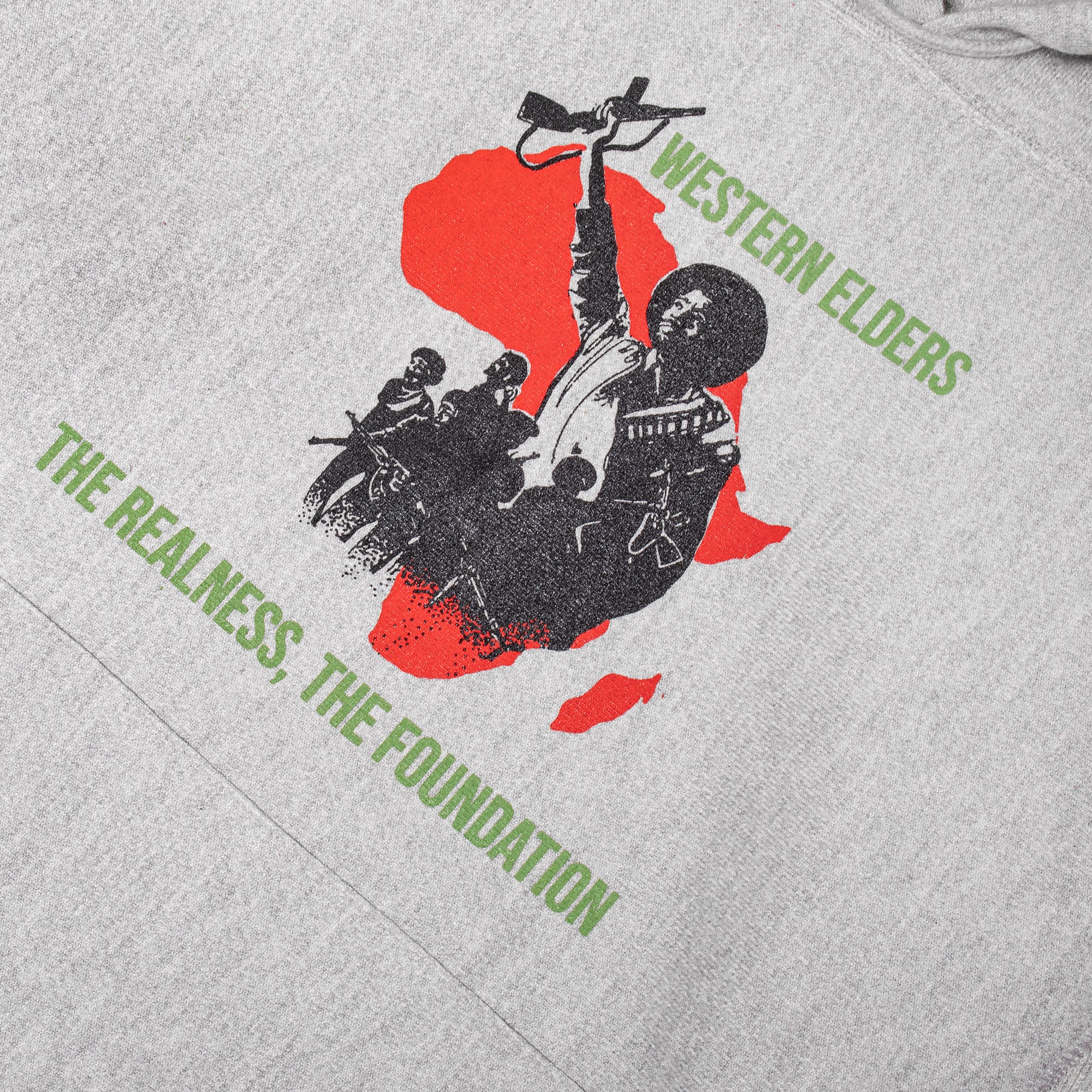 Western Elders Protest Hoodie in Grey - Image 2