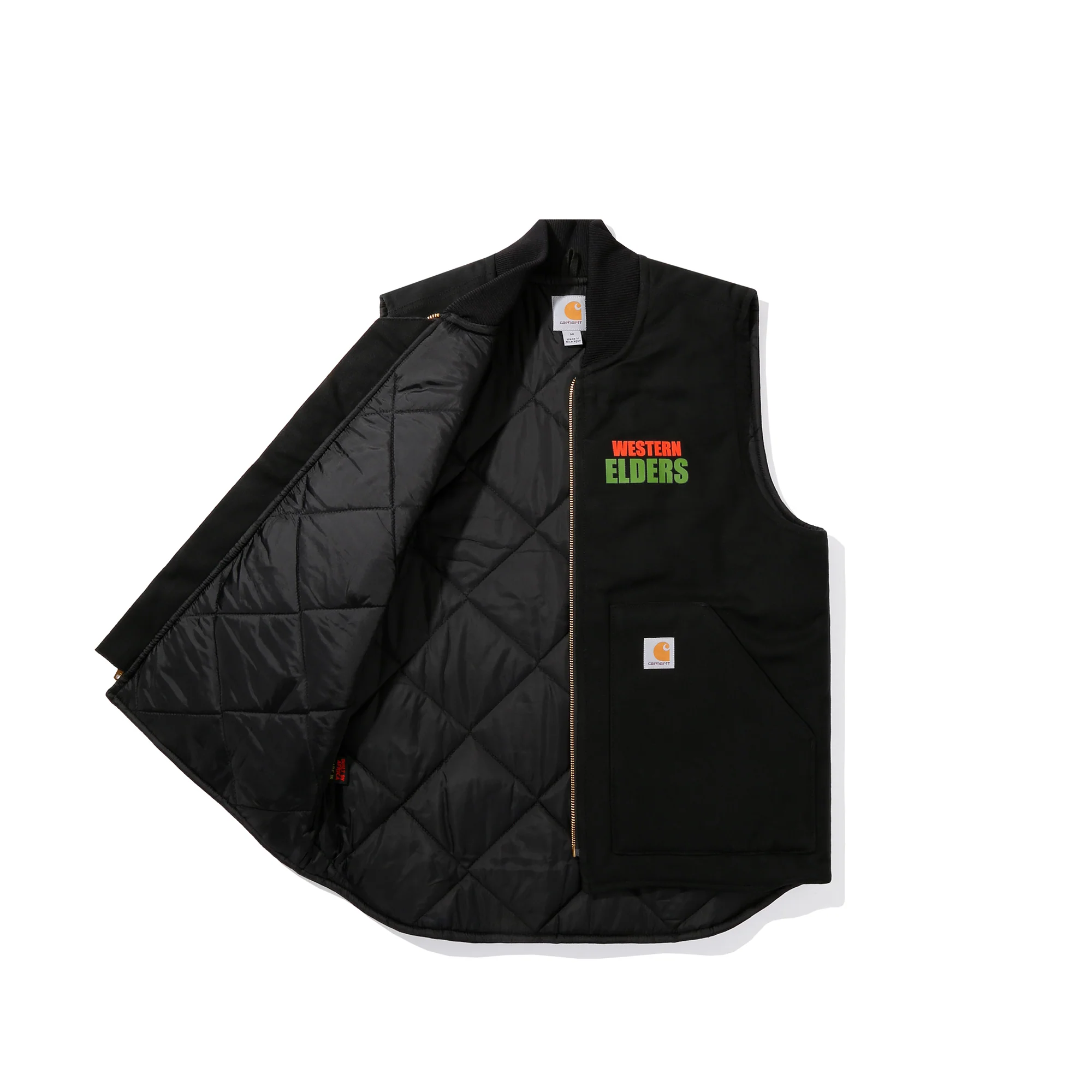 Western Elders Worldwide Respect Carhartt Vest in Black - Image 3