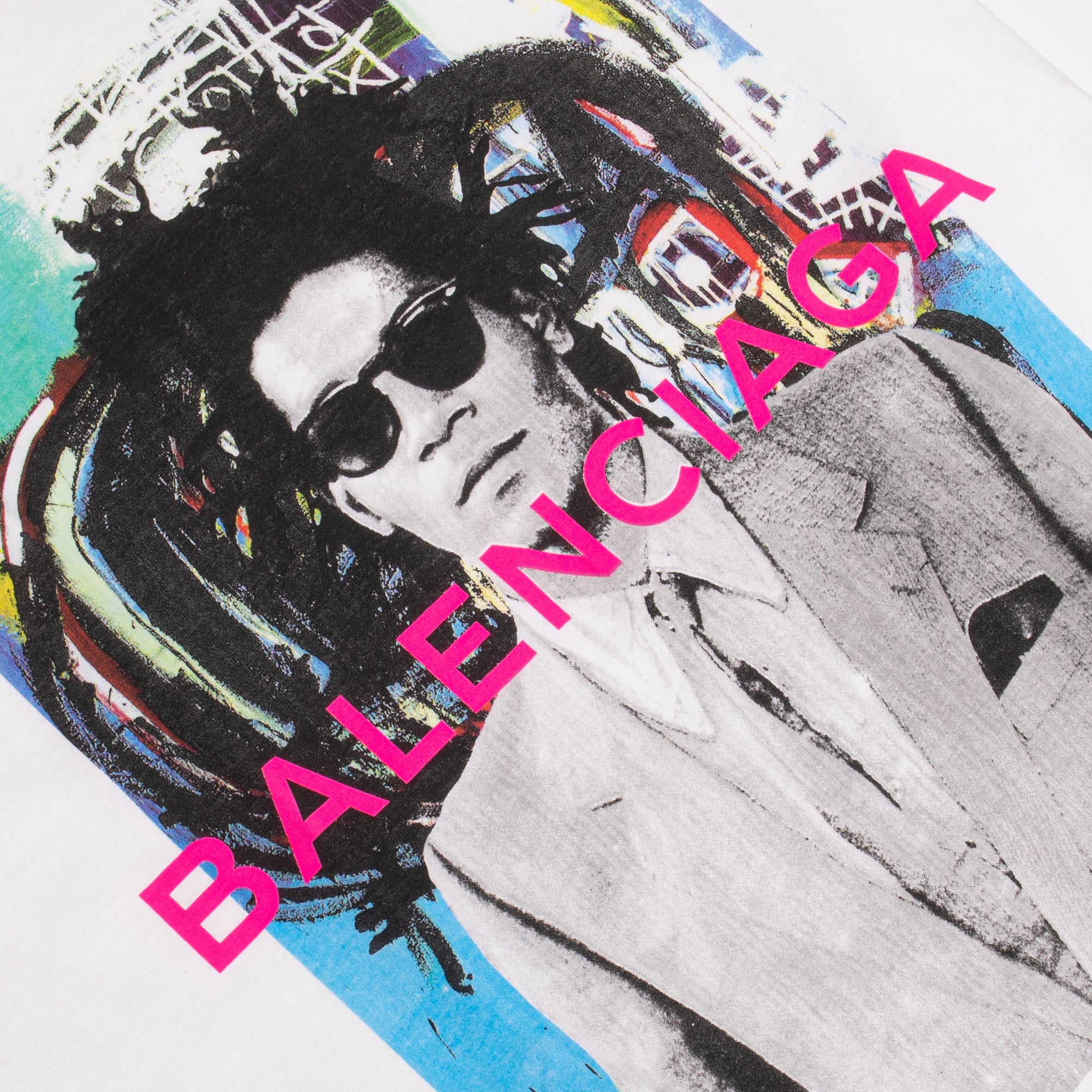 White Lightning Mens Basquiatlenciaga T-Shirt 'White' - Image 2