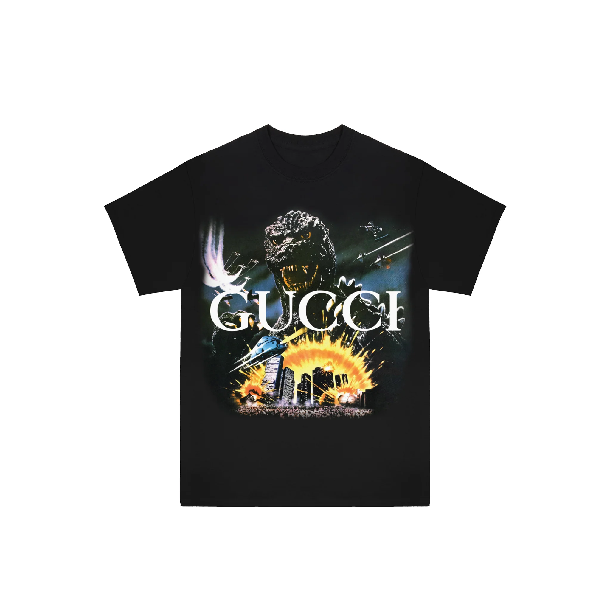 White Lightning Mens Guccizilla T-Shirt 'Black'