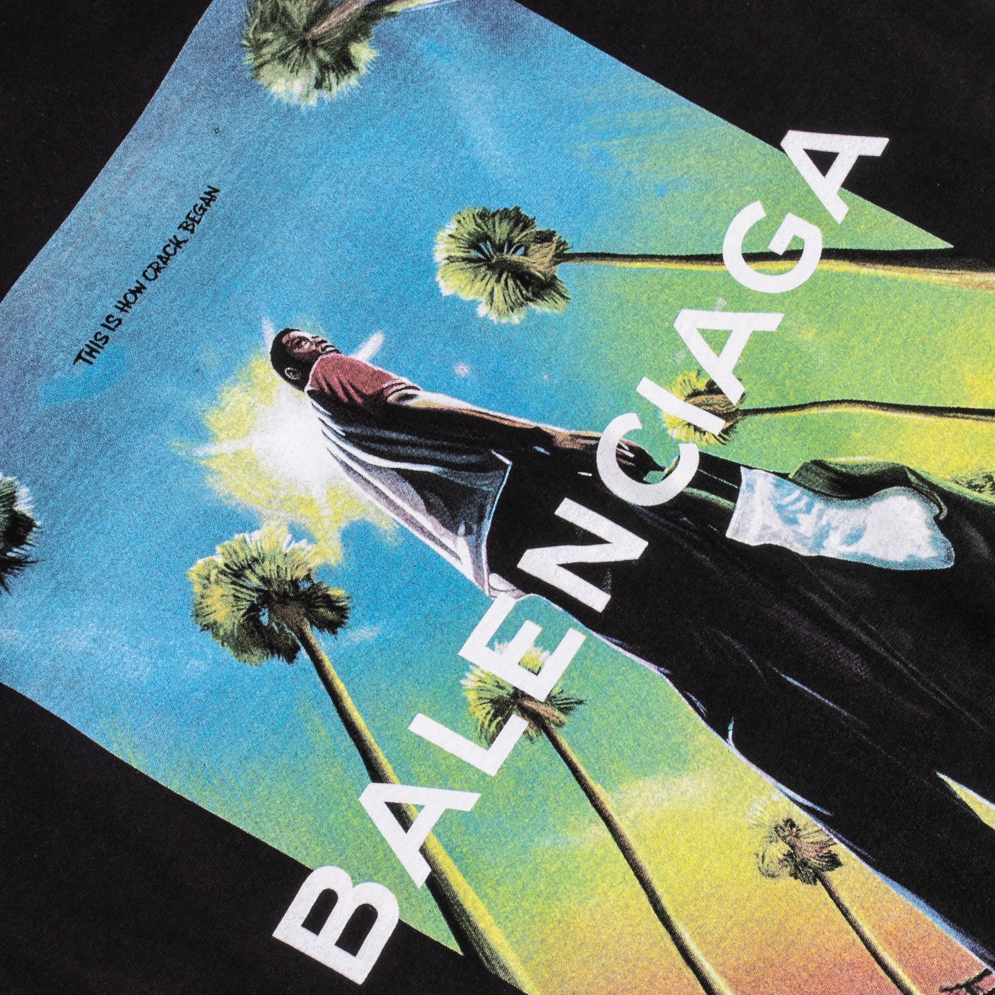 White Lightning Mens Snowfallciaga T-Shirt 'Black' - Image 2