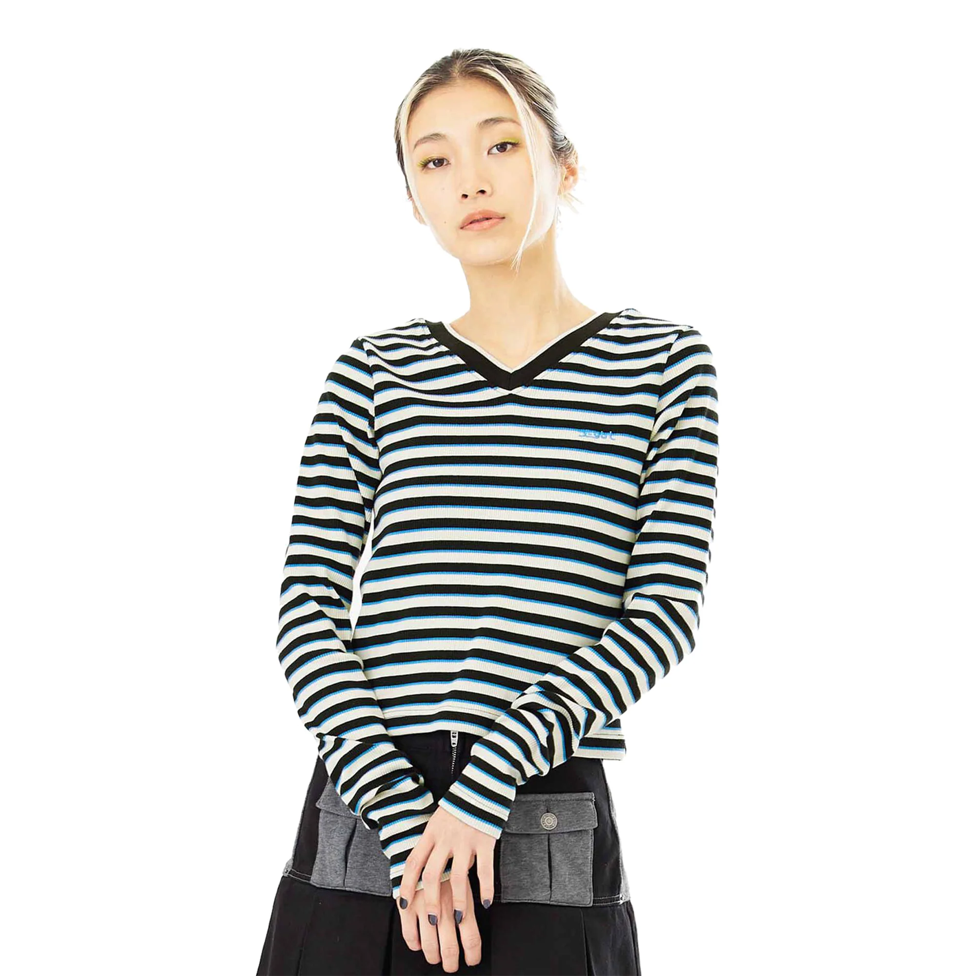 X-Girl Womens Multi Stripe Compact Top - Image 2