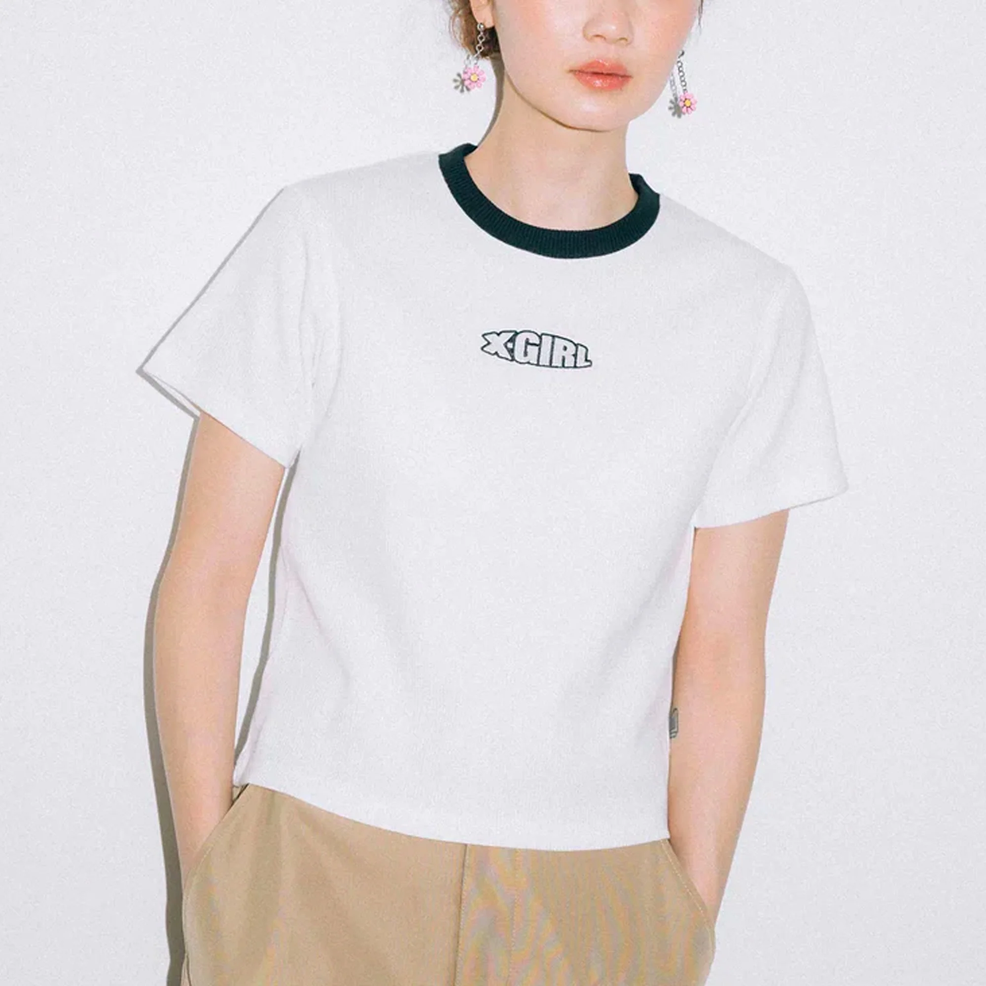 X Girl Womens Ringer Baby Tee - Image 2