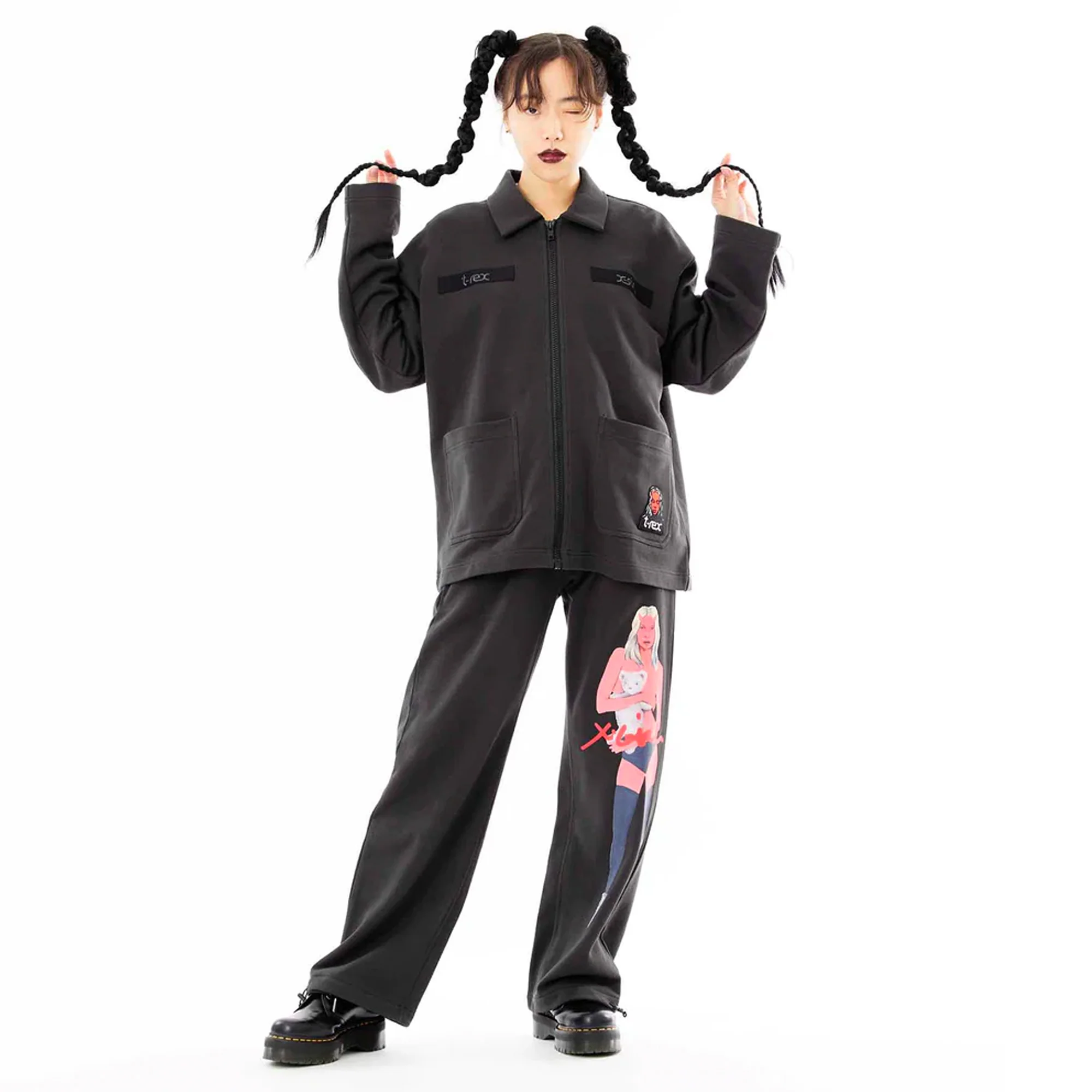 X-Girl x T-Rex Womens Lost Angels Sweatpants - Image 2