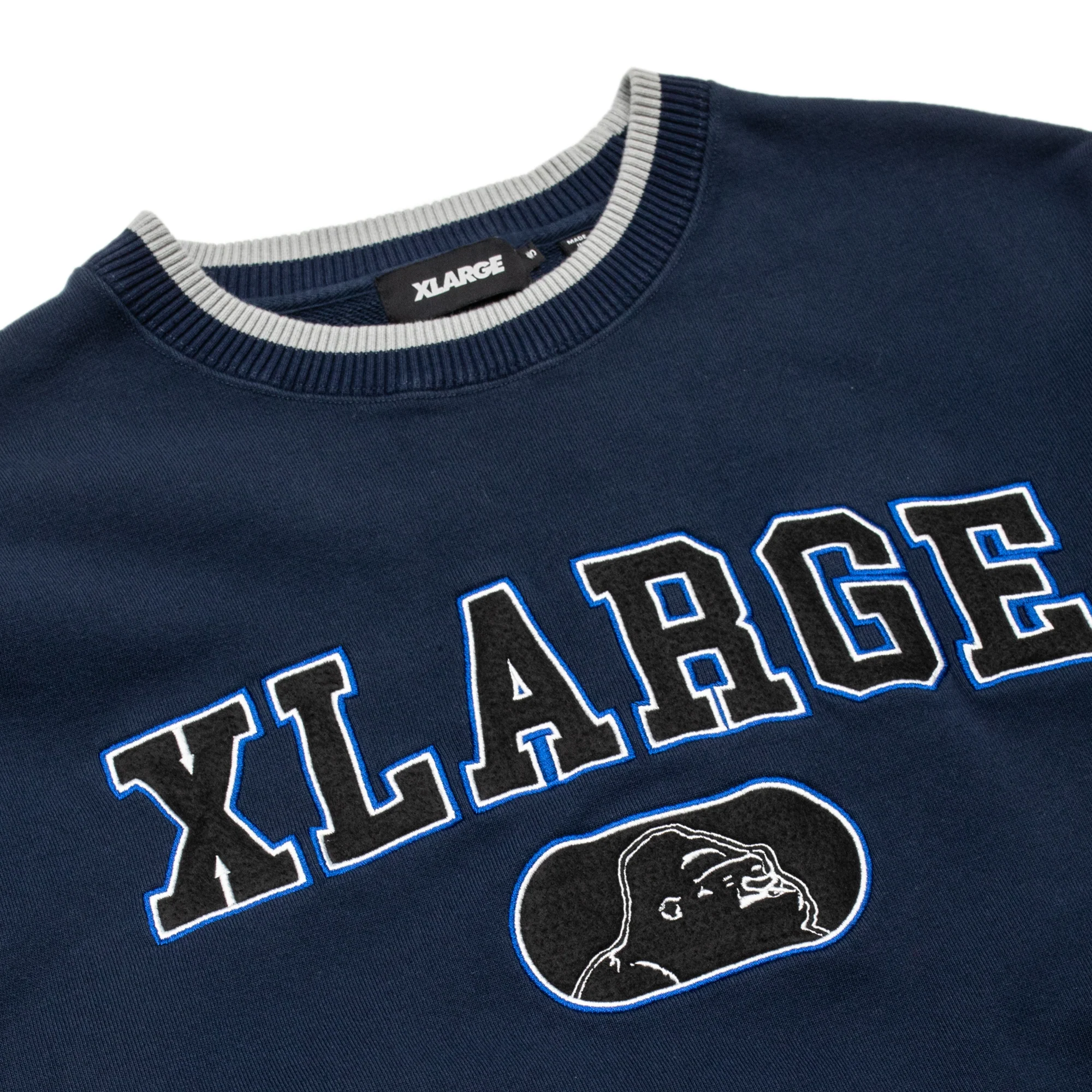 X-Large Mens Felt Logo Crewneck Sweatshirt - Image 2