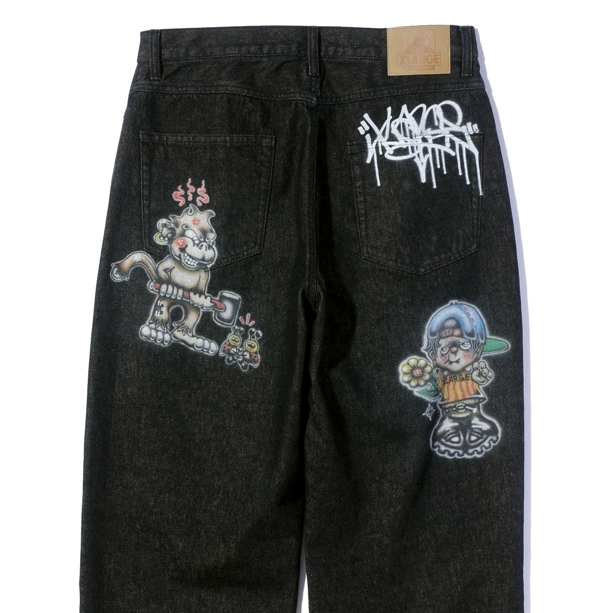 X-Large Mens Painting Denim Pants - Image 4