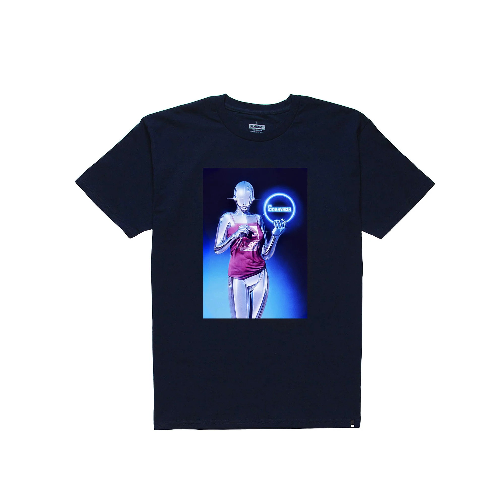 X-Large Men's Sorayama Sexy Robot S/S Tee- Navy